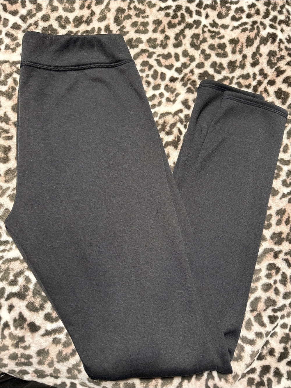 Dark Gray Fleece-Lined Leggings